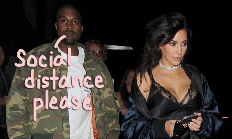 Kim Kardashian and Kanye West pose with all three kids